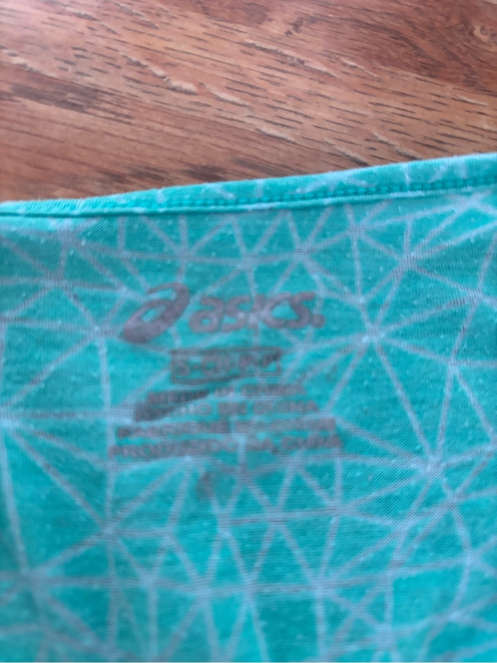 Asics Teal Geometric Kids' Leggings